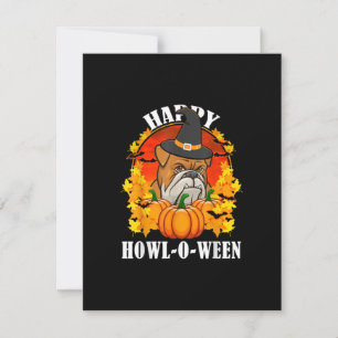 Dog Gift Bulldog Halloween Gift For Dog Lovers Thank You Card