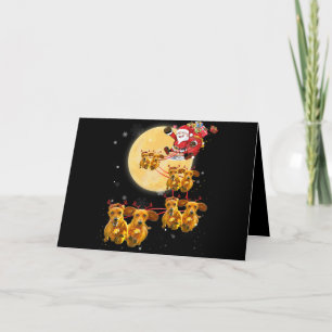 Dog Gift   Christmas Dachshund Dog Funny Holiday Card