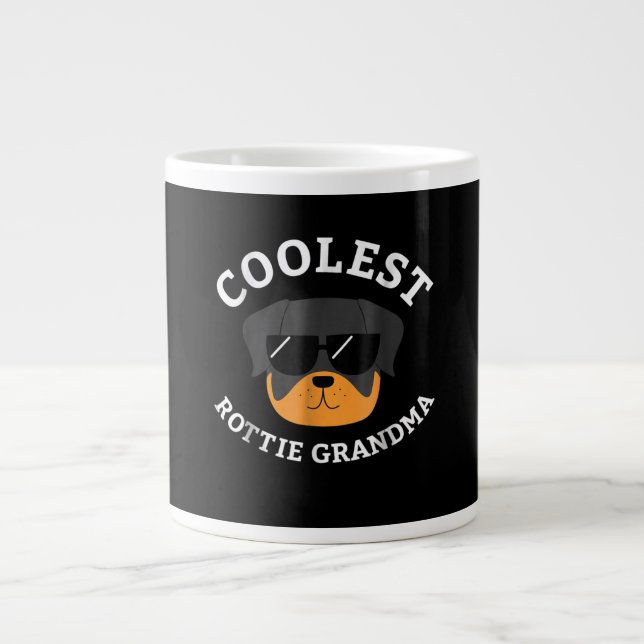Dog gift | Coolest rottweiler grandma Large Coffee Mug (Front)