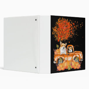 Dog Gift Corgi Dog Pumpkins Binder
