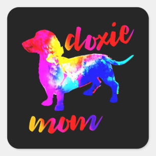 Dog Gift   Dachshund Doxie Mom Square Sticker