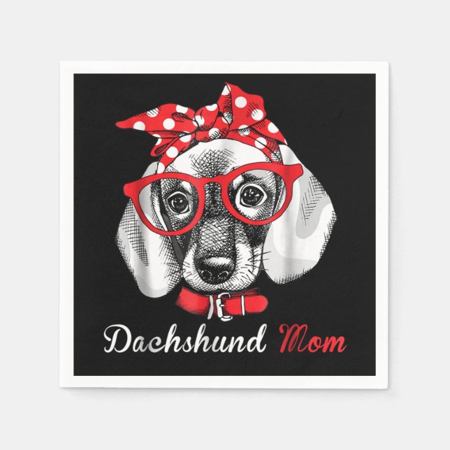 Dog Gift | Dachshund Mom Lovely Napkin (Front)