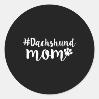 Dog Gift | Dachshund Mom Weiner Dog Gifts Women Classic Round Sticker