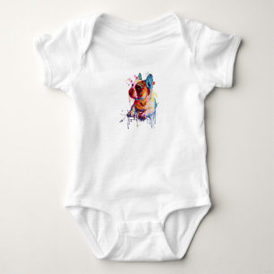 Dog Gift   French Bulldog Hand Drawing Art Baby Bodysuit