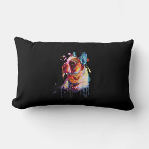 Dog Gift French Bulldog Hand Drawing Art Lumbar Pillow