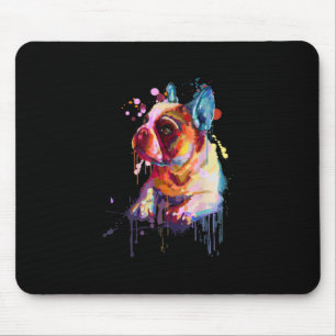 Dog Gift   French Bulldog Hand Drawing Art Mouse Pad
