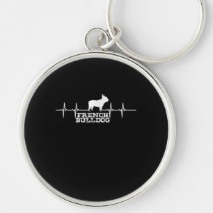 Dog Gift French Bulldog Heart Keychain