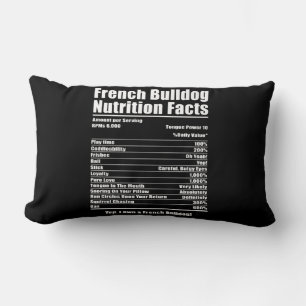Dog Gift French Bulldog Nutrition Facts Lumbar Pillow