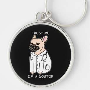 Dog Gift French Bulldog Wear Lovely Costume Keychain