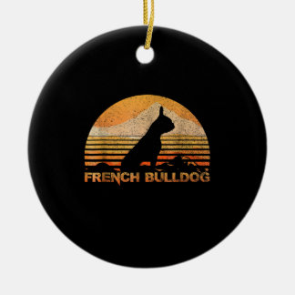 Dog Gift | French Bulldog White Ceramic Ornament