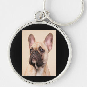 Dog Gift French Bulldog With Poor Face Keychain