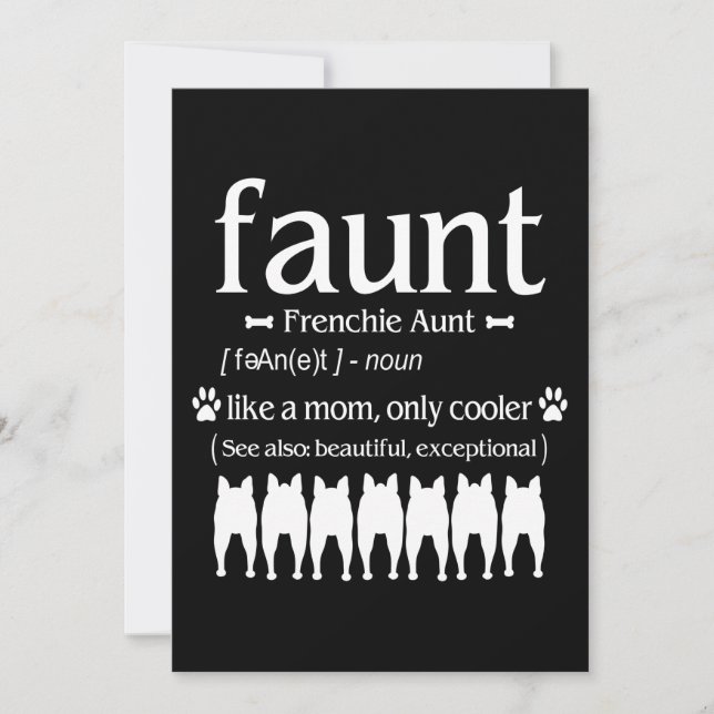 Dog Gift | Frenchie Aunt - Like Mom Only Cooler (Front)