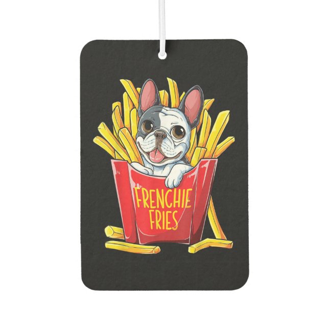 Dog Gift | Frenchie Fries Air Freshener (Front)