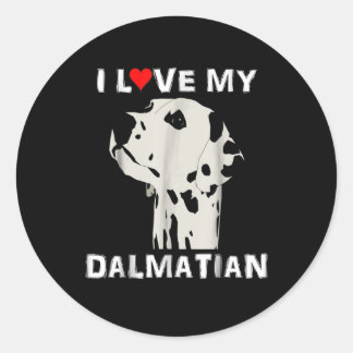 Dog Gift | I Love My Dalmatian Classic Round Sticker