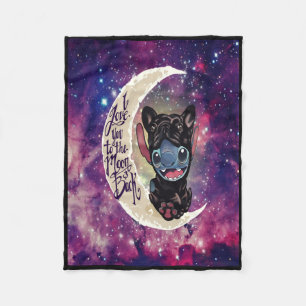 Dog Gift I Love You To The Moon And Back Fleece Blanket