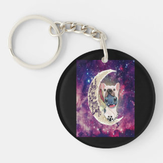 Dog Gift | I Love You To The Moon And Back Keychain