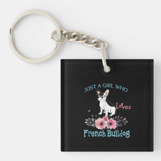Dog Gift | Loves French Bulldog Keychain