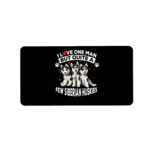 dog gift Ouite A Dog Few Siberian Husky Label