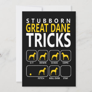 dog gift   Stubborn Great Dane Tricks Announcement