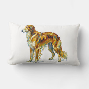 Dog Gift Vibrant Colourful Saluki Dog Design Lumbar Pillow