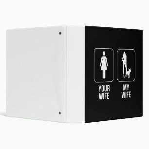 Dog Gift   Your Wife - My Wife French Bulldog Binder