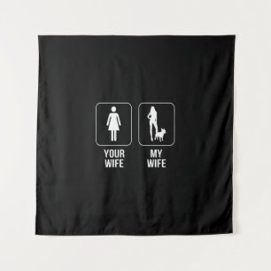 Dog Gift Your Wife - My Wife French Bulldog Tapestry