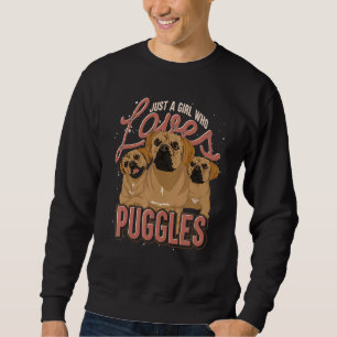 Dog Girls Dog Owner Women Animal Pet Puggle Sweatshirt