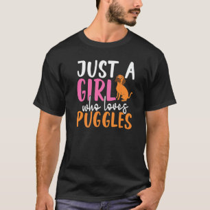 Dog Girls Dog Owner Women Pet Owner Animal Puggle T-Shirt