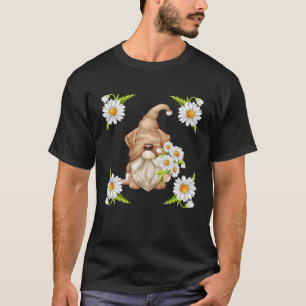 Dog Gnome For Labrador Mom Cute Spring Floral Dais T-Shirt