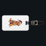 Dog Golden Retriever Santa Christmas Xmas Lights ( Luggage Tag<br><div class="desc">Dog Golden Retriever Santa Christmas Xmas Lights (2)</div>