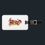 Dog Golden Retriever Santa Christmas Xmas Lights ( Luggage Tag<br><div class="desc">Dog Golden Retriever Santa Christmas Xmas Lights (2)</div>
