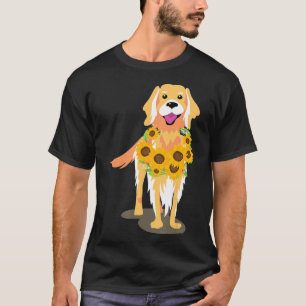 Dog Golden Retriever Sunflowers Sunshine T-Shirt