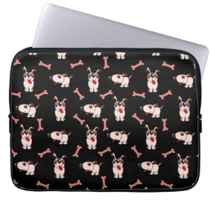 Dog Gone Cute - On Black Laptop Sleeve