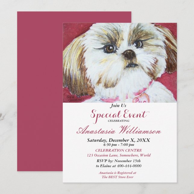 DOG-GONE FUN PARTY EVENT INVITE (Front/Back)