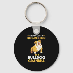 Dog Grandfather English Bulldog Grandpa Keychain