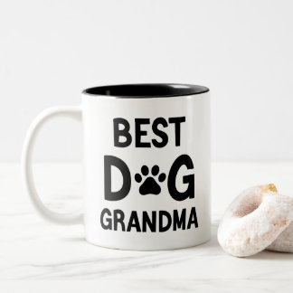 Dog Grandma, Best Dog Grandma, I Love My Granddog Two-Tone Coffee Mug