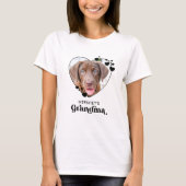 Dog GRANDMA Personalized Heart Dog Lover Pet Photo T-Shirt (Front)