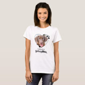Dog GRANDMA Personalized Heart Dog Lover Pet Photo T-Shirt (Front Full)