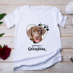 Dog GRANDMA Personalized Heart Dog Lover Pet Photo T-Shirt<br><div class="desc">Dog Grandma ... Surprise your favourite Dog Grandma this Mother's Day , Christmas or her birthday with this super cute custom pet photo t-shirt. Customize this dog grandma shirt with your dog's favourite photos, and name. This dog grandma shirt is a must for dog lovers and dog moms! Great gift...</div>