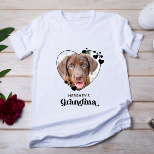 Dog GRANDMA Personalized Heart Dog Lover Pet Photo Maternity T-Shirt