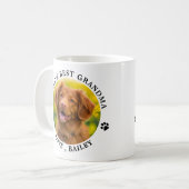 Dog Grandma Personalized Pet Photo Dog Lover Coffee Mug (Front Left)