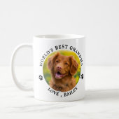 Dog Grandma Personalized Pet Photo Dog Lover Coffee Mug (Left)