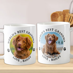 Dog Grandma Personalized Pet Photo Dog Lover Coffee Mug