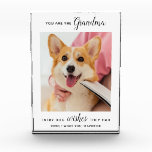 Dog Grandma Personalized Pet Picture Photo Block<br><div class="desc">Happy Birthday the the best dog grandma ever ! Give Grandma a cute and funny personalized pet photo plaque from her best grandchild, the dog! "You Are The Grandma Every Dog Wishes They Had " Personalize with your special message, the dog's name & favourite photo. This dog grandma plaque is...</div>
