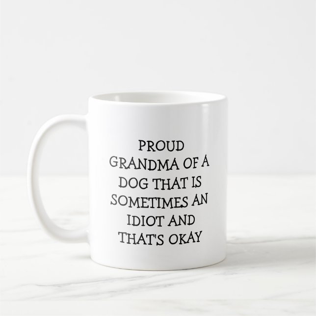 Dog grandma, personalized with picture and name coffee mug (Left)