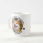 Dog Grandpa Personalized Pet Photo Dog Lover Coffee Mug (Front Left)