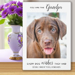Dog Grandpa Personalized Pet Photo  Plaque<br><div class="desc">Happy Birthday the the best dog grandpa ever ! Give Grandpa a cute and funny personalized pet photo plaque from his best grandchild, the dog! "You Are The Grandpa Every Dog Wishes They Had " Personalize with your special message, the dog's name & favourite photo. This dog grandpa plaque is...</div>