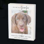 Dog Grandpa Personalized Pet Photo  Wooden Box Sign<br><div class="desc">Happy Birthday the the best dog grandpa ever ! Give Grandpa a cute and funny personalized pet photo plaque from his best grandchild, the dog! "You Are The Grandpa Every Dog Wishes They Had " Personalize with your special message, the dog's name & favourite photo. This dog grandpa plaque is...</div>