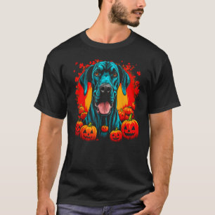 Dog Great Dane Halloween Theme T-Shirt