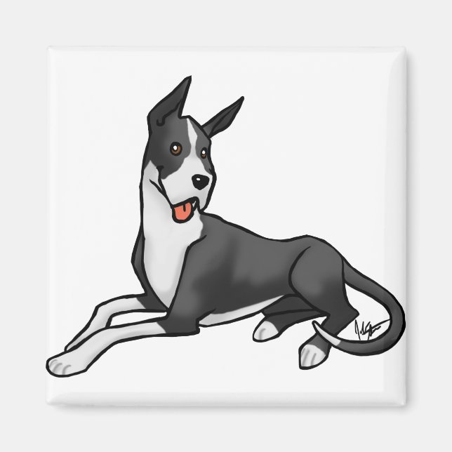 Dog Great Dane Mantle Magnet (Front)